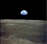 Foto terra vista dalla luna Apollo 11