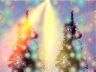 albero di natale addobbato pieno di luci natalizie