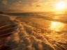 Mare al tramonto con effetto