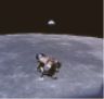 apollo 11 con il nostro pianeta terra sullo sfondo