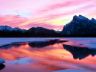 Tramonto sul lago Vermillion inverno